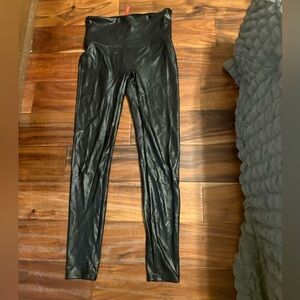 Spanx Faux Leather Leggings | Black | Size Large |‎ High Best-Selling (0463)
